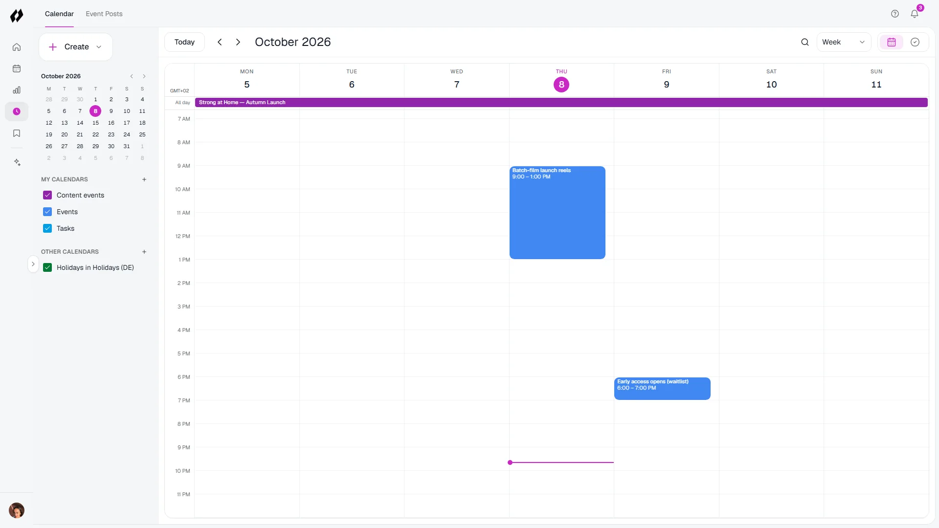 Gramly event content plan